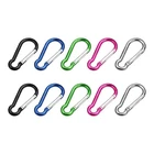 10 x Coloured Carabiner Clip Snap Hook Small Keyring Camping Sports Karabiner