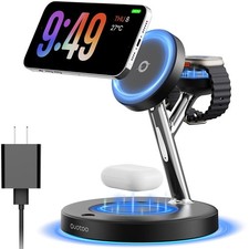 3-in-1 Wireless Charger Stand for iPhone, Apple Watch  AirPods  15W Magnetic C
