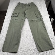 Boy Scouts Of America Convertible Uniform Pants Youth 14 Green Canvas BSA