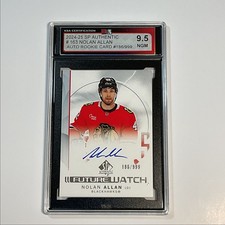 2024-25 SP Authentic Future Watch Auto Nolan Allan Rookie Auto 186/999 KSA 9.5