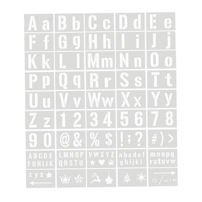 45 Stück Alphabet Zeichnen Malschablonen Vorlagen Normale Schrift
