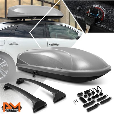 For 14-18 Acura MDX Aluminum Cross Bar Top Roof Rack Rail+Grey