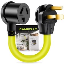 Dryer Adapter Cord NEMA 6-50P Male to 10-30R Female Power Adapter Heavy Duty ...