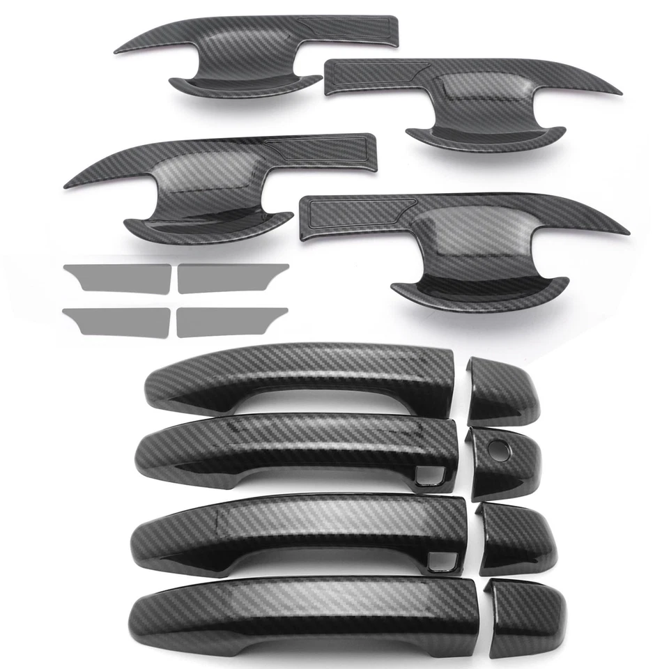 Kit de manija de puerta + cubierta de cuenco estilo fibra de carbono para Honda Accord 2018-2022 Foto 3 de 4