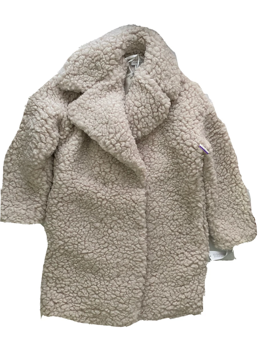 Borg teddy coat clearance topshop