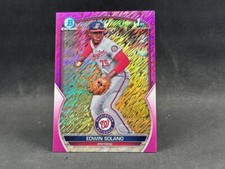 2023 BOWMAN CHROME EDWIN SOLANO BCP-169 1ST FUCHSIA SHIMMER REFRACTOR 23/199