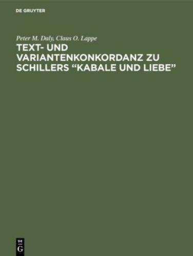 Thumbnail - Text- Und Variantenkonkordanz Zu Schillers "kabale Und Liebe" 6769