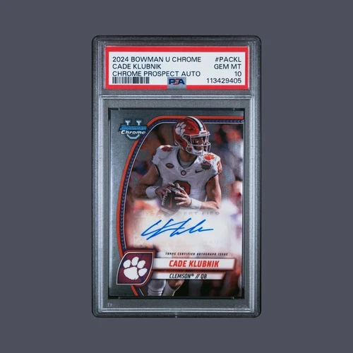 PSA 10 2024 Bowman University Chrome - Cade Klubnik Rookie Auto