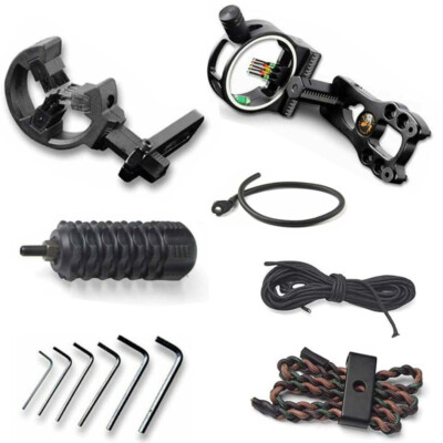 Compoundbogen Zubehör Set 5 Pin Bogenvisier Pfeilauflage Bogenschießen JagdSet