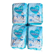 Pampers Splashers 4 Packs 12ct SMALL 13-24lb Disposable Swim Pants Baby 48 Total