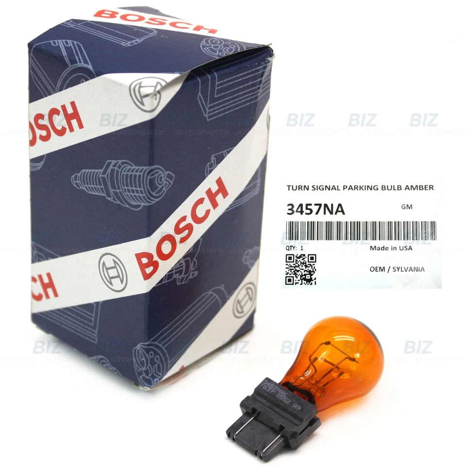 BOSCH 3457NA 27/8W Two Bulbs Front Turn Signal Parking Replace Lamps Foto 3 de 4