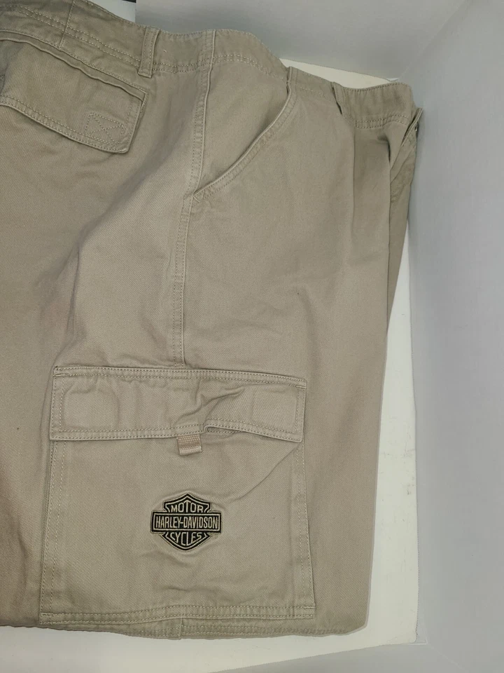 Pantalones cargo Harley-Davidson bronceados para motocicleta talla 42x32 Foto 3 de 4