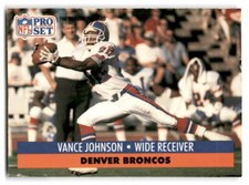 Vance Johnson 1991 Pro Set #490 Denver Broncos FOOTBALL