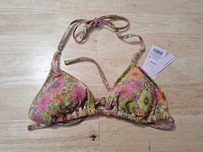 Wild Fable Women's Triangle Bikini Top, Size Small 4-6 Removable Pads Swim