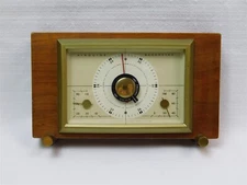 Vtg Airguide Instrument Co Wooden Shelf Barometer Temperature Hygrometer 9 x 5