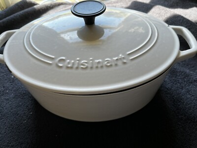 Cuisinart Dutch Oven Roaster Enameled Cast Iron White - Main Image