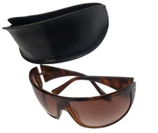 Vintage Versace Tortoiseshell Oversized Sunglasses Rhinestones Medusa Y2K  Read