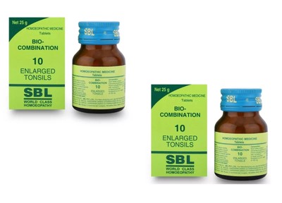  25g x 2 SBL Bio-Combination 10, Natural Remedy for Tonsillitis & Throat 2029