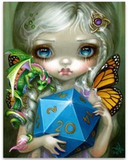 Strangeling 20-Sided Dice Fairy-11x14 Unframed Art Print Poster - Decor and Gift