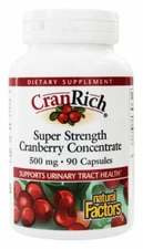 Natural Factors CranRich Super Strength Cranberry Concentrate 500mg,90 Caps