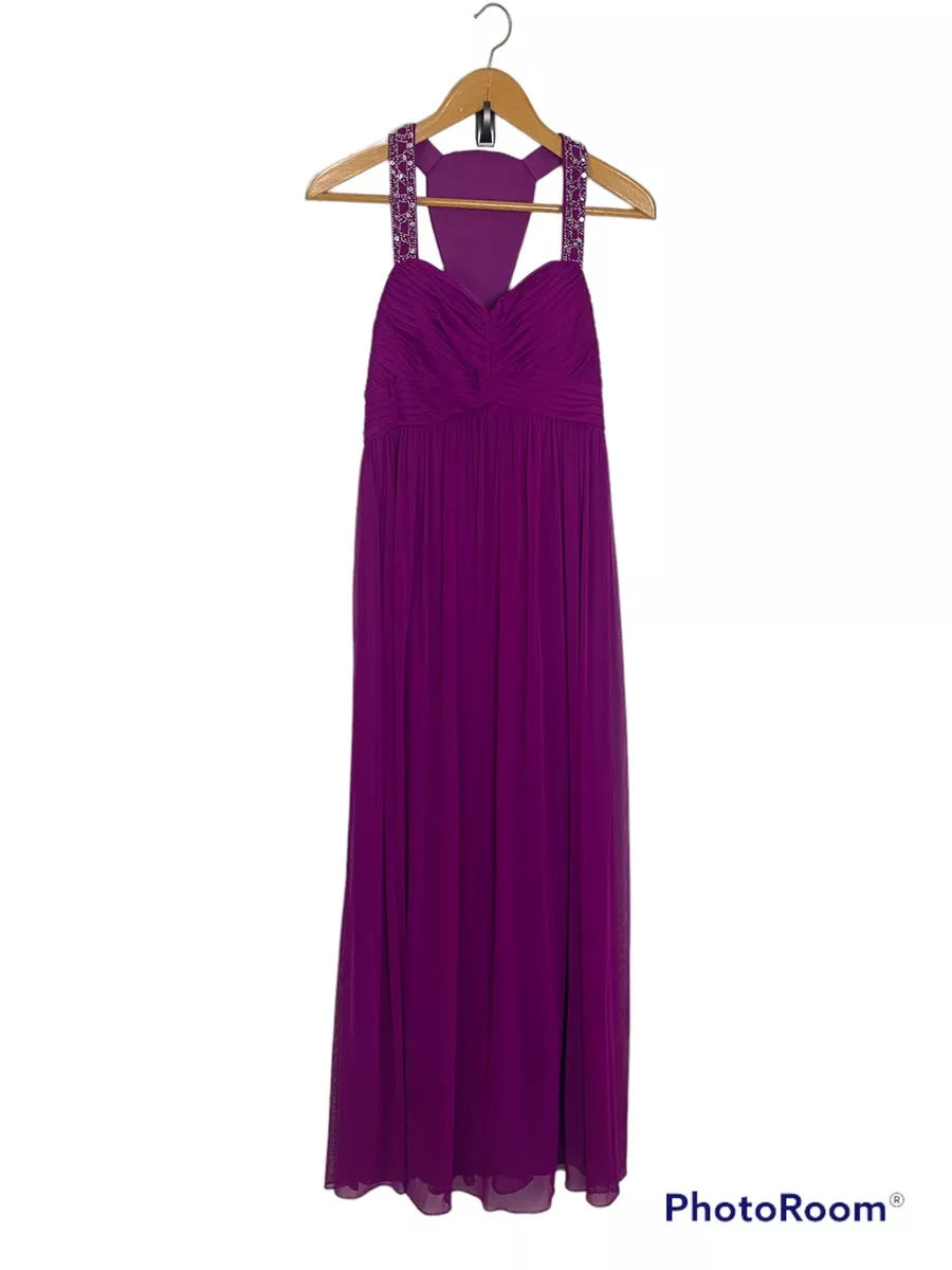 Betsy and adam shop sequined chiffon gown