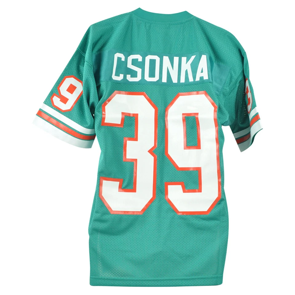 NFL Mitchell & Ness Throwback Miami Dolphins Larry Csonka #39 1973 Jersey - Image 4 of 4