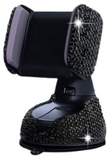 Bling Car Phone Holder 360 Adjustable Crystal Auto Phone Mount Universal Rhin...