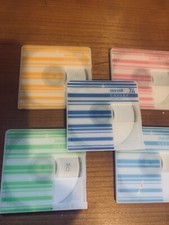 5 -MAXELL Coulor 74 minute Candystripe Minidiscs. 5 Different colors. Rare