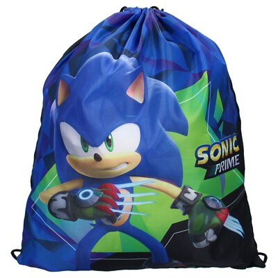 Turnbeutel mit SONIC Prime Aufdruck, Tasche, Gymbag, Sportbeutel, Jugendrucksack