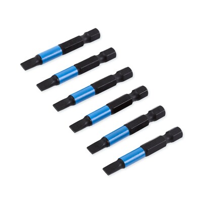 6 x SL1.0 x 5 x 50 mm 1/4 Zoll S2-Stahl High Quality Bits Schrauberbit Schlitz