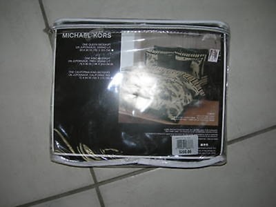 MICHAEL KORS ''TOKYO'' CAMEL/BLACK  KING BEDSKIRT nip