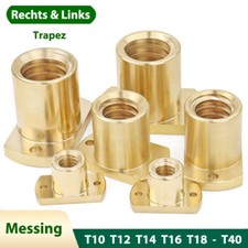 Messing Trapezgewindespindel T10 - T40 Rechteckige Kopfmutter für Leitspindel