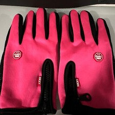 The Original PINK Fleece Gloves Unisex Gore Waterproof MADE IN USA, all size
