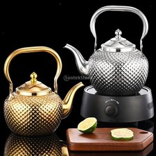 New Stainless Steel Teapot Tea Kettle Blooming Loose Leaf Tea Pot with Infuser
