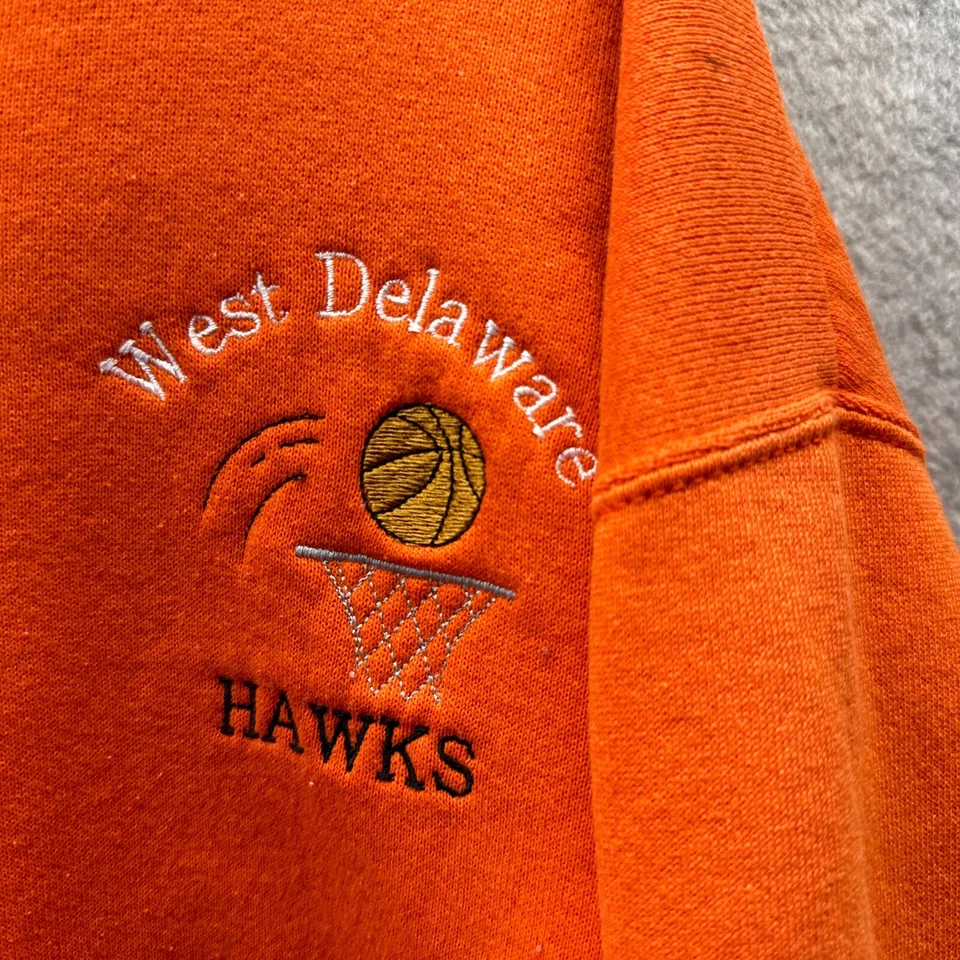 Sudadera De Colección West Delaware Hawks Para Hombre Grande Naranja Para Hombre Soffe Hecha en EE. UU. Foto 3 de 4