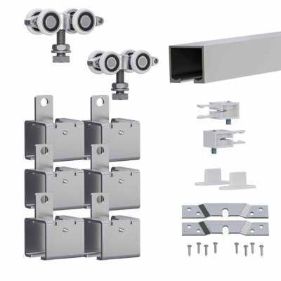 SLID'UP 180 Sliding Door Hardware Kit - 70" Track For One Partition Door Up To 65 Lbs - View #5