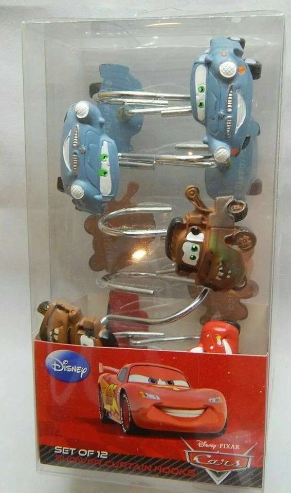 Juego de 12 ganchos para cortina de ducha Disney Pixar Cars Foto 4 de 4