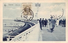 Belgium 1928 Ostende L Estacade Promenade philatelic interest postcard