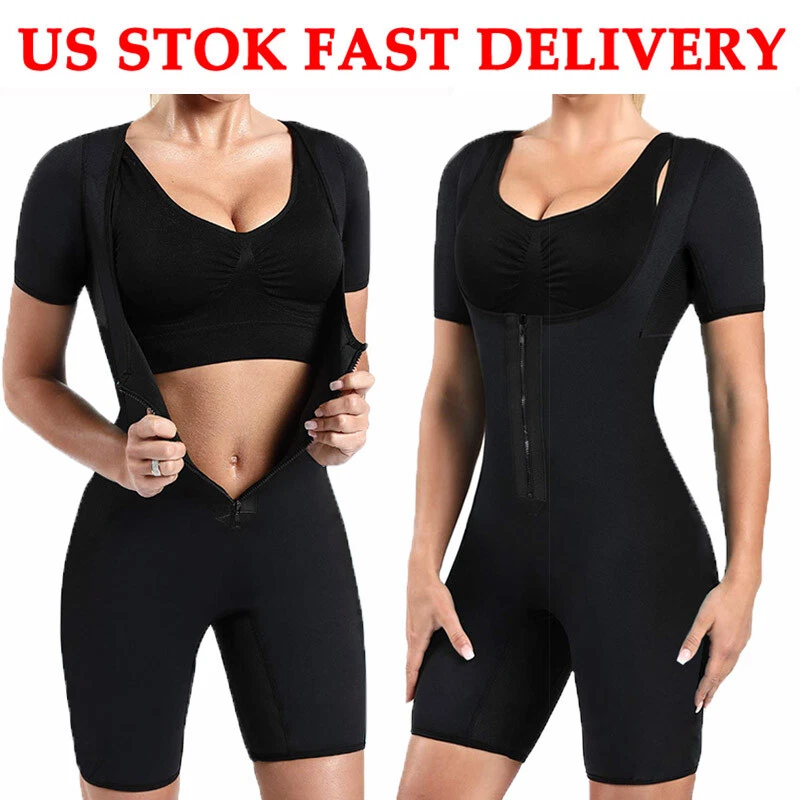 Full Sauna Suit for Women Neoprene Workout Faja Colombian Shapewear with  Sleeves