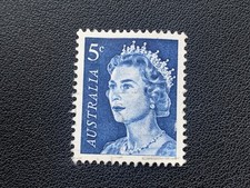 1967 AUSTRALIA DECIMAL DEFINITIVES QUEEN ELIZABETH II 5C BLUE QEII - FINE USED
