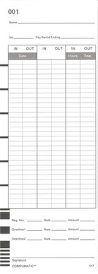 (1000) Lathem 700E Calculating Time Clock Cards, E17 Compatible