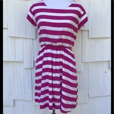 *Gap Pink and white striped Rayon dress size XS