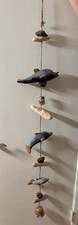 Hanging Coastal Seashells Driftwood Dolphin Mobile Seaside Decor Art Chime Bell