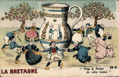 Litho La Bretagne, Vive le Pichet de cidre breton - 4801165