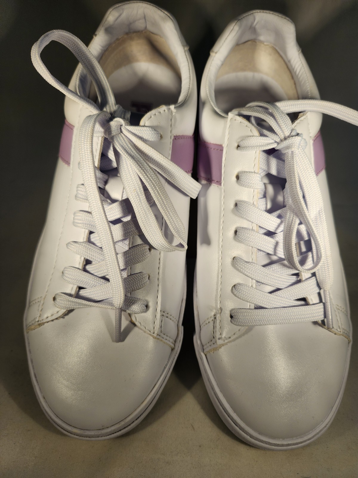 Scarpe da ginnastica donna Pony taglia 7 bianco lavanda 420452 WL8 ottime condizioni