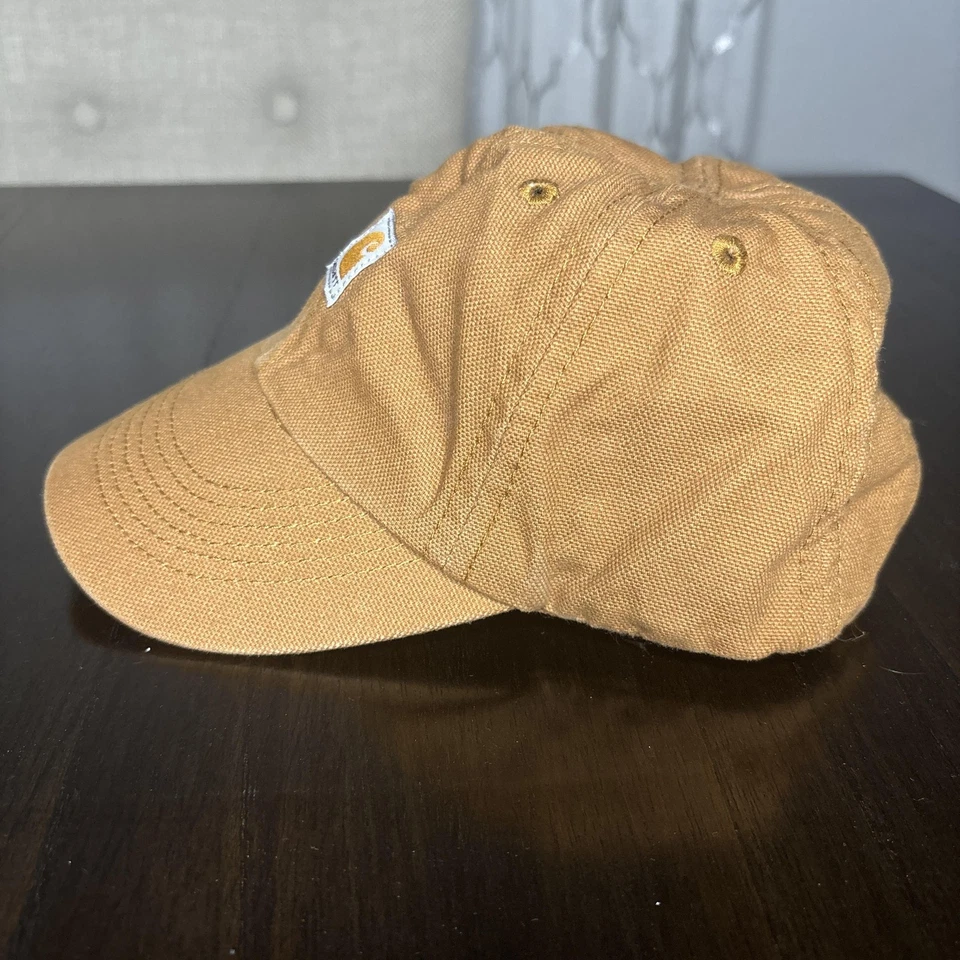 Sombrero Carhartt Gorra Correa Trasera Marrón Lona Parche Logo Bebé Infante Niño Pequeño Juventud Foto 2 de 4