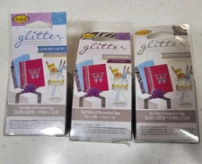 Lot of 3 Seal-It Glitter Decorative Tape 2 Rolls 3/4in x 300in Craft Scrapbook