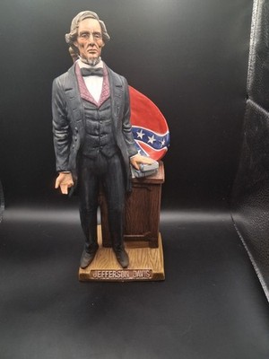Vintage McCormick  Jefferson Davis Porcelain Whiskey Decanter With Stopper