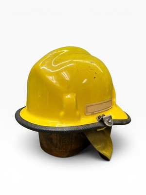 Vintage Cairns & Brother Firefighter Helmet Yellow Fireman Hat