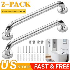 2x Stainless Steel Grab Bar Bathroom Safety Handicap Shower Tub Handle Support